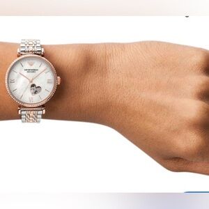 Emporio Armani Gianni T-Bar Watch Open Heart ♥️ Automatic Movement